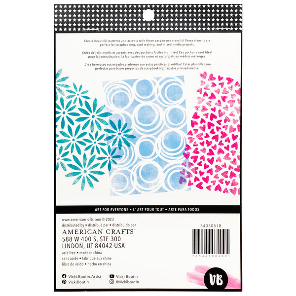 VICKI BOUTIN Floral Stencil Set- Pre-Order