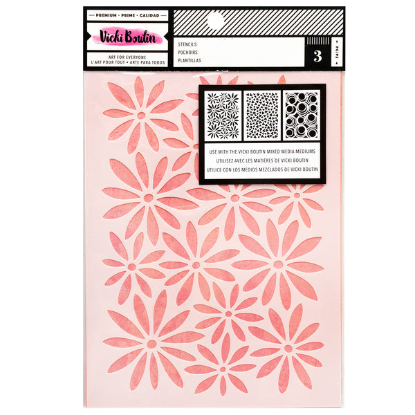 VICKI BOUTIN Floral Stencil Set- Pre-Order
