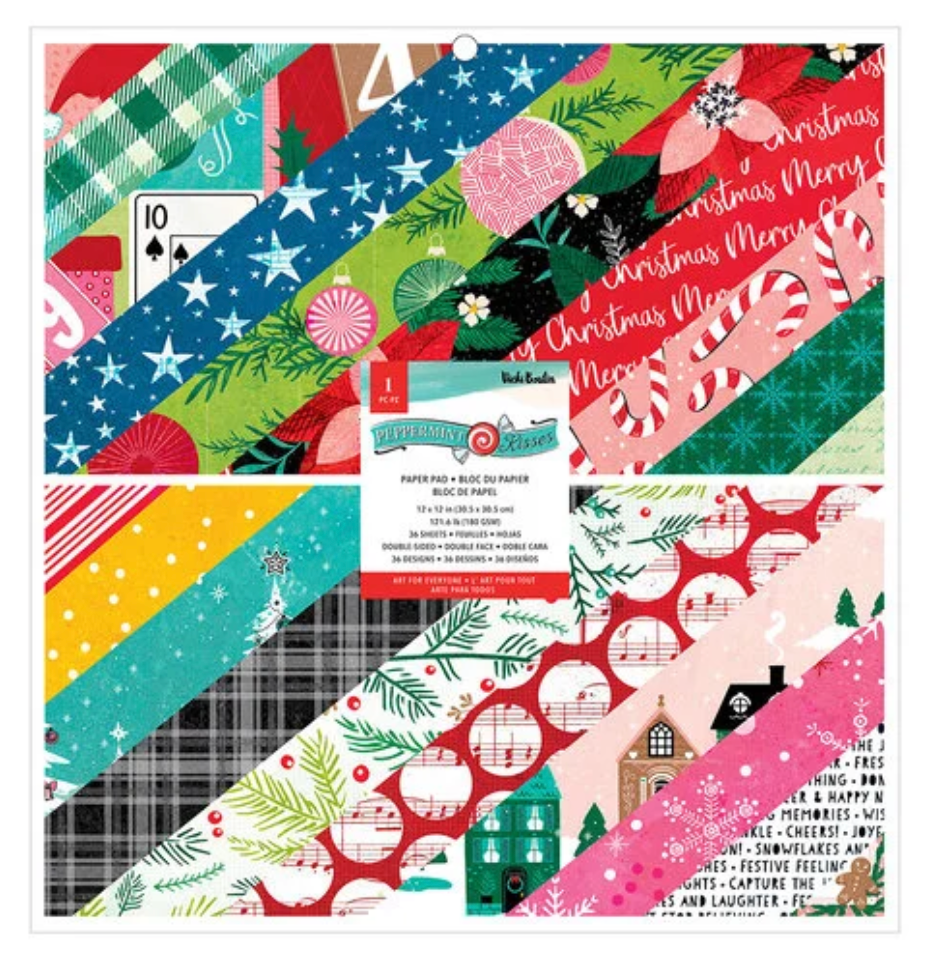 Peppermint Candies Scrapbook Paper - 8 1/2 x 11