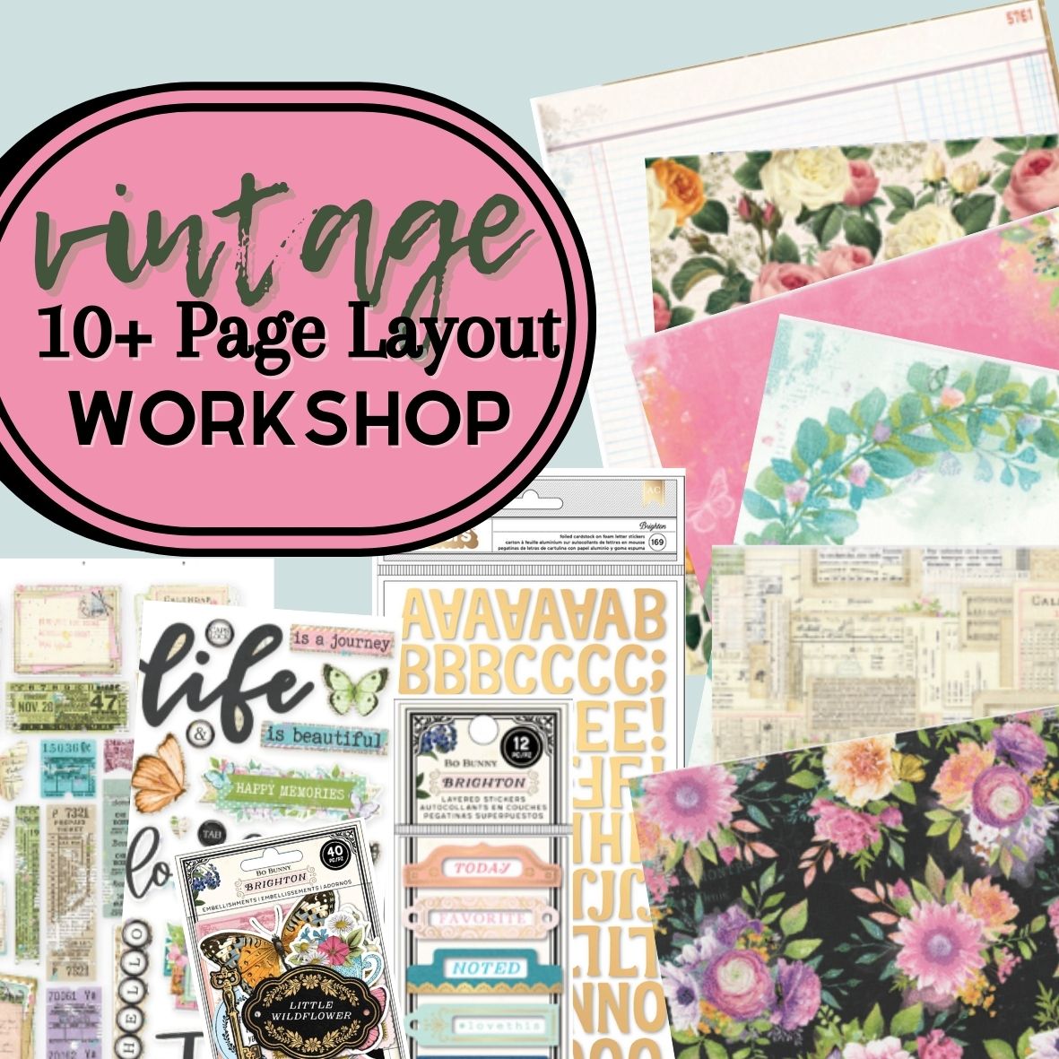 Vintage 10+ Page Layout Workshop – Vicki Boutin Design