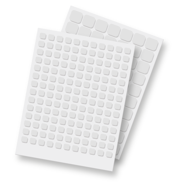 Thin 3D Foam Squares White Mix - US SHIPPING ONLY!
