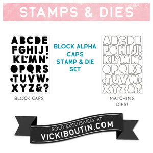 Block Alpha Stamp and Die set- Pre-Order