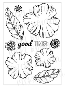 Good Times Floral 6x8 Stamp Set- VICKI BOUTIN Exclusive