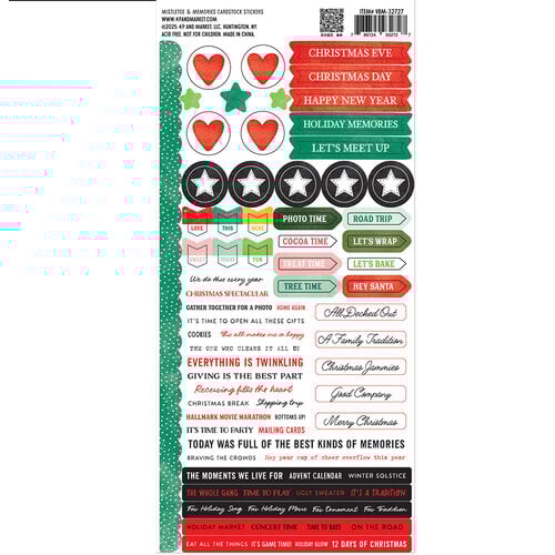 Mistletoe and Memories Cardstock Sticker - US ONLY!!