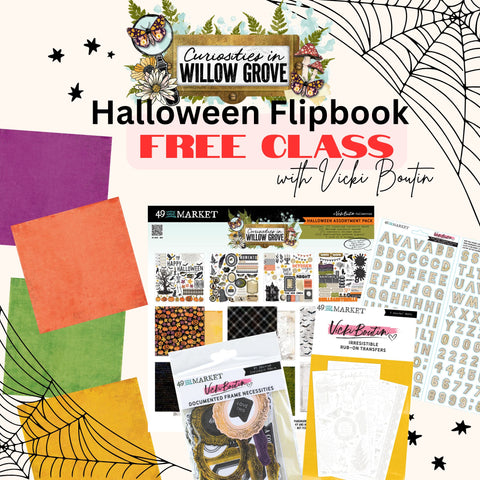 FREE 49 and Market Halloween Flip book Workshop (no kit included)