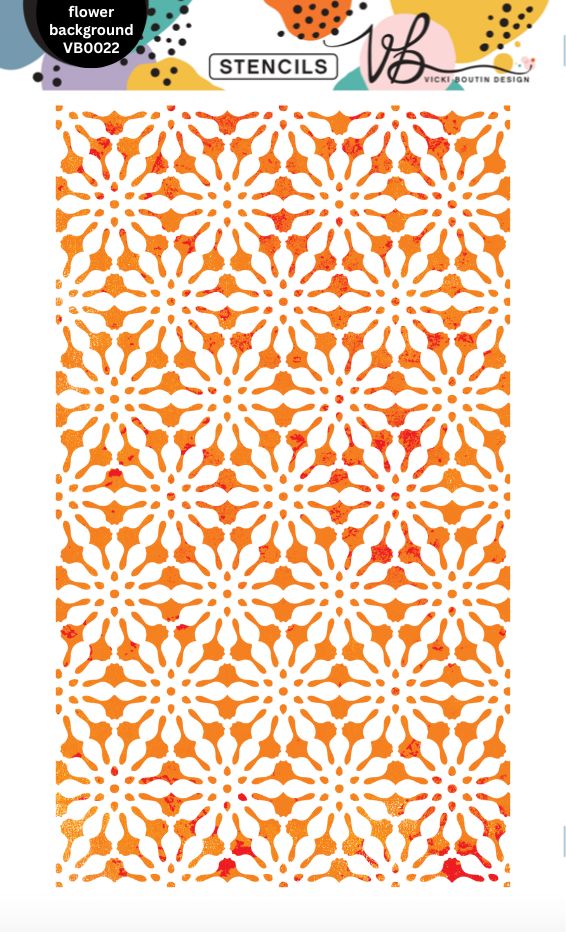 Vicki Boutin Exclusives Stencils Set 3- Floral background VB022