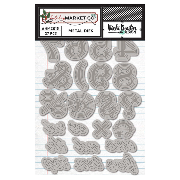 PREORDER!! Holiday Market Co NUMBER METAL DIE SET - CANADA SHIPPING ONLY!!