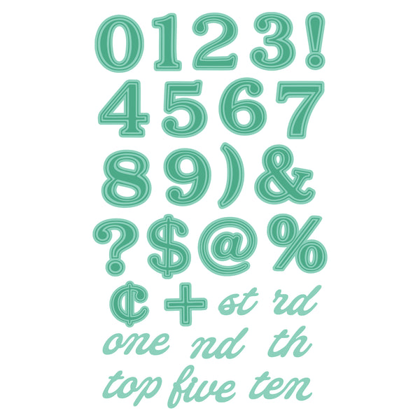 PREORDER!! Holiday Market Co NUMBER METAL DIE SET - CANADA SHIPPING ONLY!!