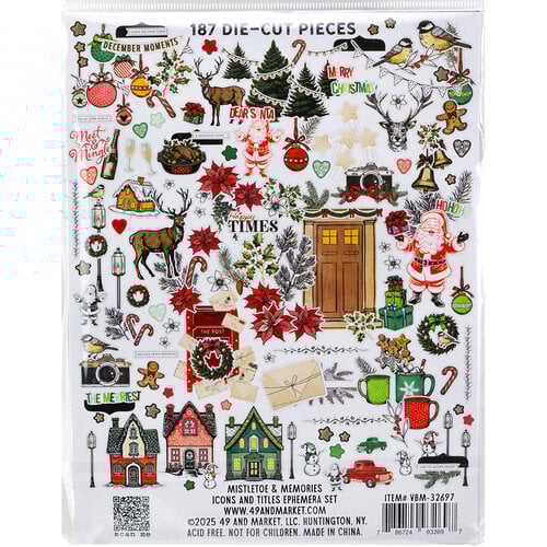 Mistletoe and Memories Icon Ephemera-US ONLY!!