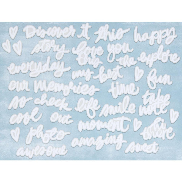 49 and Market IRRESISTIBLES Chipboard Words Set - CANADA SHIPPING only!!