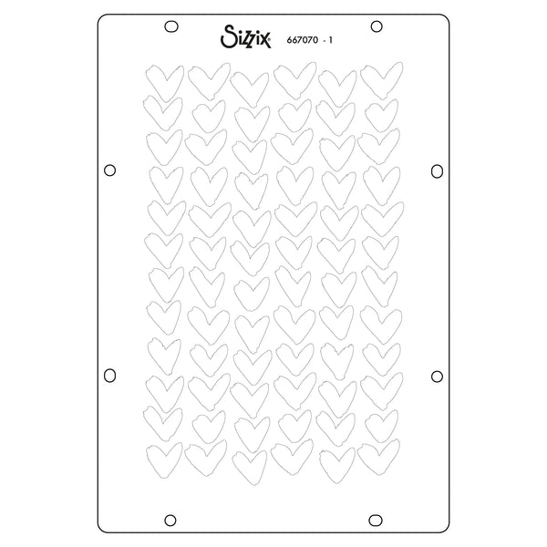 SIZZIX A6 Stencil 4PK - Buildables Backgrounds #1 by Vicki Boutin- US SHIPPING ONLY!!
