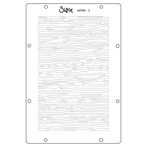 PREORDER! SIZZIX A6 Stencil 4PK – Background Textures by Vicki Boutin - CANADA SHIPPING ONLY!