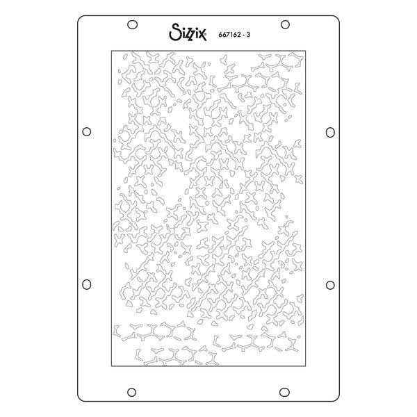 PREORDER! SIZZIX A5 Stencil 4PK - Stitched Florals by Vicki Boutin CANADA SHIPPING ONLY!!