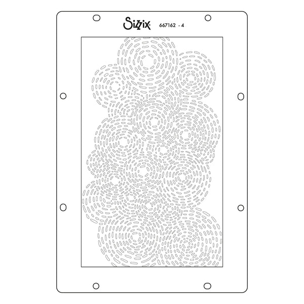 PREORDER! SIZZIX A5 Stencil 4PK - Stitched Florals by Vicki Boutin CANADA SHIPPING ONLY!!