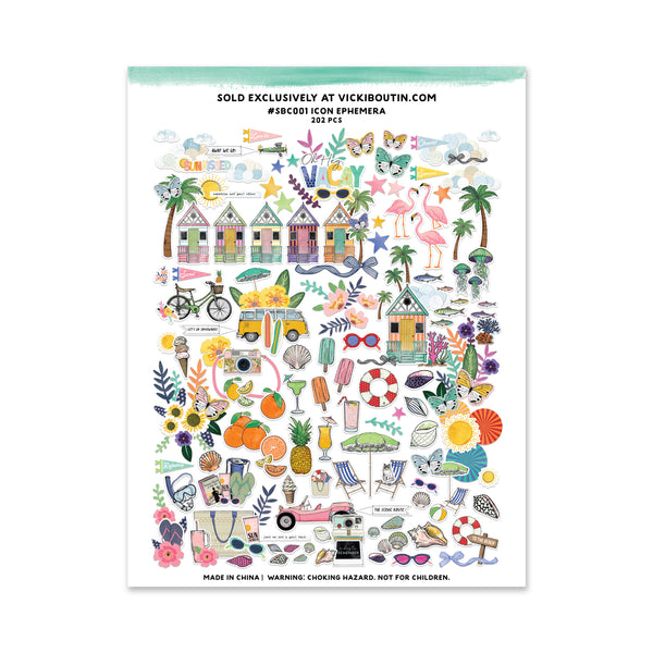 Sunset Beach Club Icon Ephemera-CANADA SHIPPING ONLY!