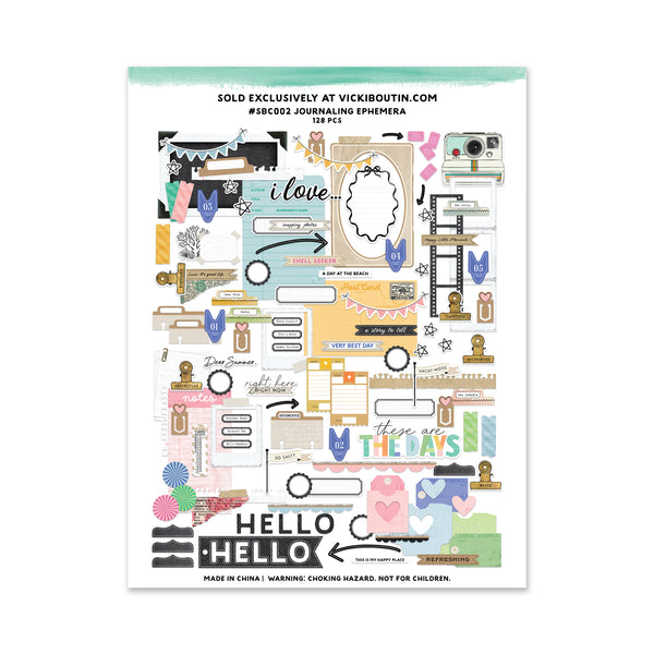 PREORDER!! Sunset Beach Club Journaling Ephemera-CANADA SHIPPING ONLY!