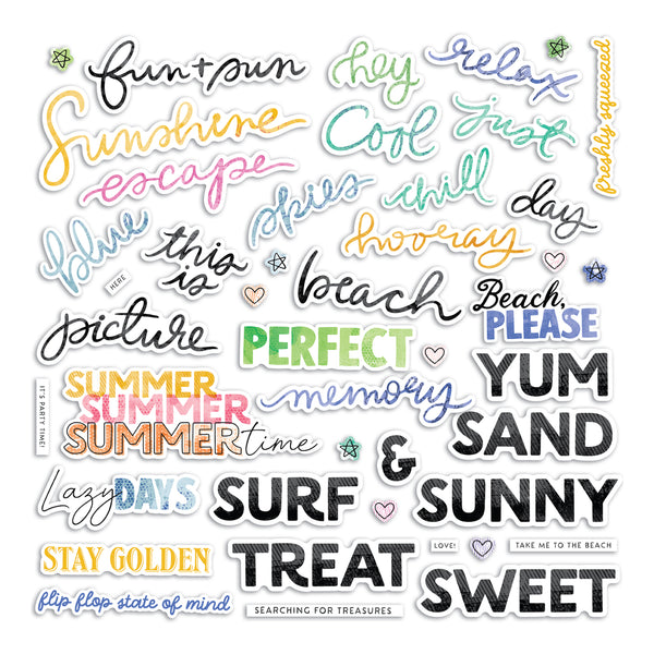 PREORDER!! Sunset Beach Club Chipboard Titles-US SHIPPING ONLY!