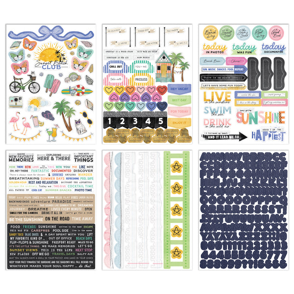 PREORDER!! Sunset Beach Club Sticker Book-CANADA SHIPPING ONLY!