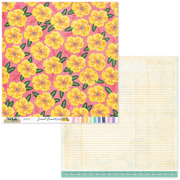 PREORDER!! Sunset Beach Club Patterned Paper Pack-CANADA SHIPPING ONLY!