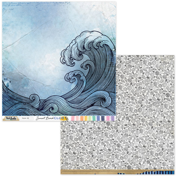 PREORDER!! Sunset Beach Club Patterned Paper Pack-CANADA SHIPPING ONLY!