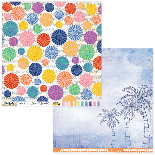 PREORDER!! Sunset Beach Club Patterned Paper Pack-CANADA SHIPPING ONLY!