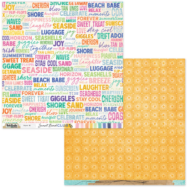 PREORDER!! Sunset Beach Club Patterned Paper Pack-CANADA SHIPPING ONLY!