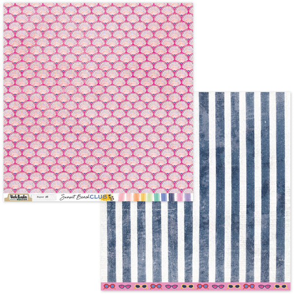 PREORDER!! Sunset Beach Club Patterned Paper Pack-CANADA SHIPPING ONLY!