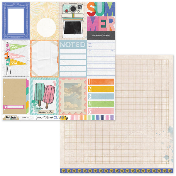 PREORDER!! Sunset Beach Club Patterned Paper Pack-CANADA SHIPPING ONLY!