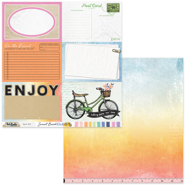 PREORDER!! Sunset Beach Club Patterned Paper Pack-CANADA SHIPPING ONLY!