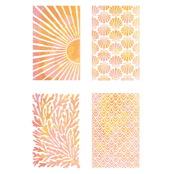 SHIPPING NOW!! Sunset Beach Club Stencil Set-CANADA SHIPPING ONLY!