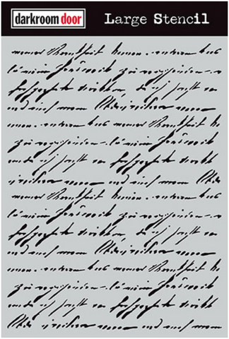 Handwritten Script- Large 9x12 stencil