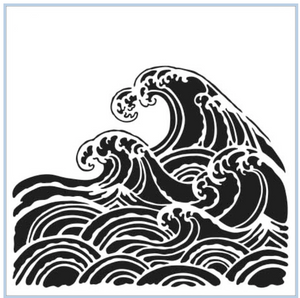 TCW Wave 12x12 Stencil