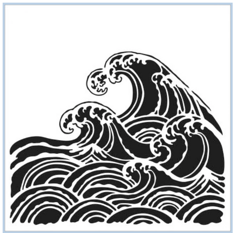 TCW Wave 12x12 Stencil
