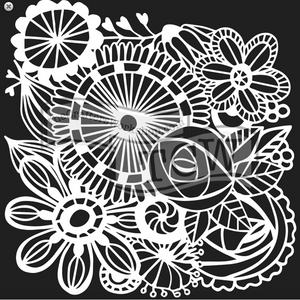 TCW Blooming Garden 12x12 Stencil