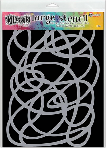 Dylusions Squiggle 9x12 Stencil