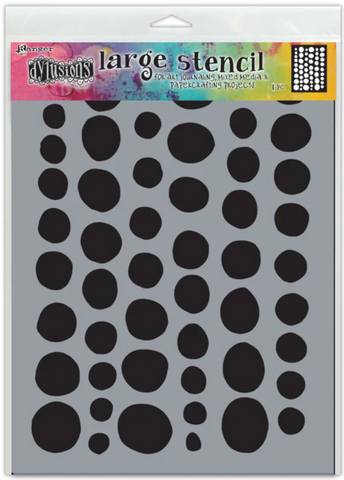 Dylusions Coins Large 9x12 Stencil