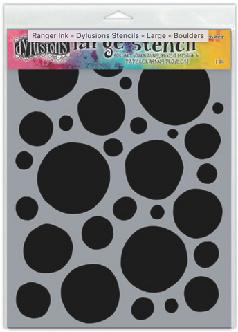 Dylusions Boulders Large 9x12 Stencil