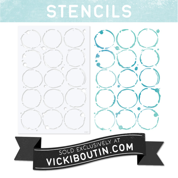 VICKI BOUTIN Exclusive Stencils- Set #2- 6 NEW STENCILS!