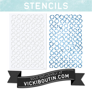 Dot Outline Stencil- VB12- Exclusive VICKI BOUTIN Stencil