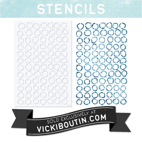 Dot Outline Stencil- VB12- Exclusive VICKI BOUTIN Stencil