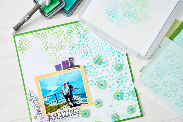 PREORDER! SIZZIX A5 Stencil 4PK - Stitched Florals by Vicki Boutin CANADA SHIPPING ONLY!!