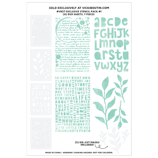 PREORDER!! Vicki Boutin Exclusive Stencil Set - US SHIPPING ONLY!!