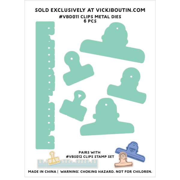 PREORDER!! Vicki Boutin Exclusive Clips Stamp and Die Set- US SHIPPING ONLY!!