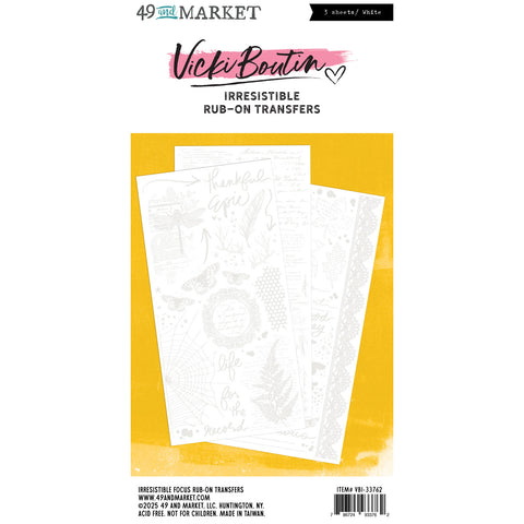 49 and Market- Vicki Boutin Irresistible rub ons- FOCUS