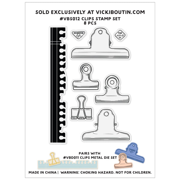 PREORDER!! Vicki Boutin Exclusive Clips Stamp Set - US SHIPPING ONLY!!