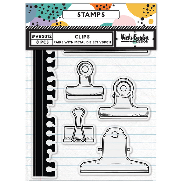PREORDER!! Vicki Boutin Exclusive Clips Stamp and Die Set- US SHIPPING ONLY!!