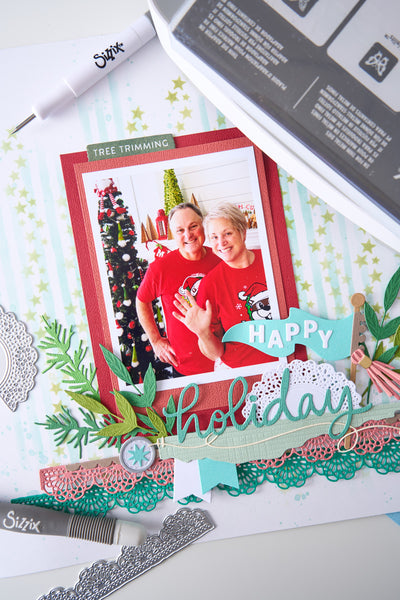 PREORDER!! SIZZIX Thinlets Die Set - Border Clusters -  by Vicki Boutin - CANADA ONLY!!