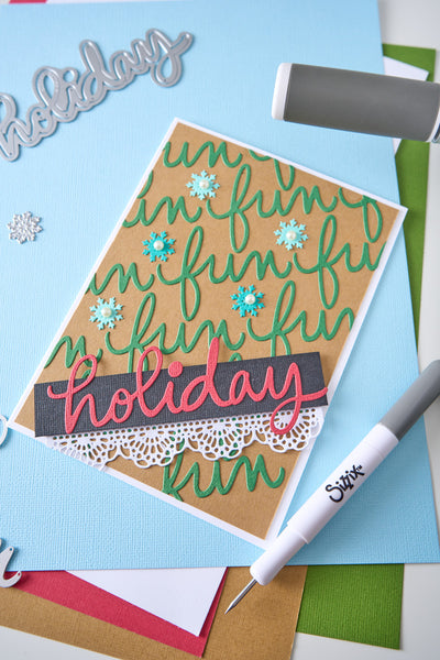 PREORDER!! SIZZIX Thinlets Die Set - Vicki Holiday Script - by Vicki Boutin - CANADA ONLY!!!