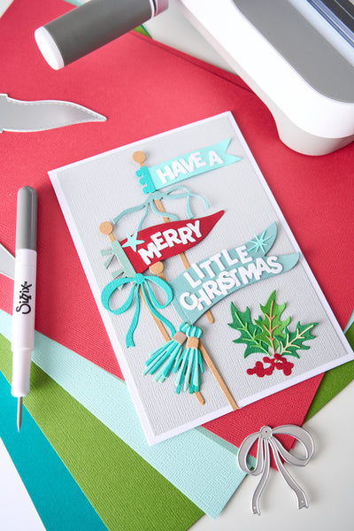 PREORDER!! SIZZIX Thinlets Die Set - Layered Pennant Flags - by Vicki Boutin - CANADA SHIPPING