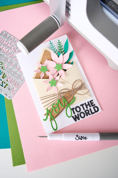 PREORDER!! SIZZIX Thinlit Die Set - Mini Bold Alpha - by Vicki Boutin - CANADA